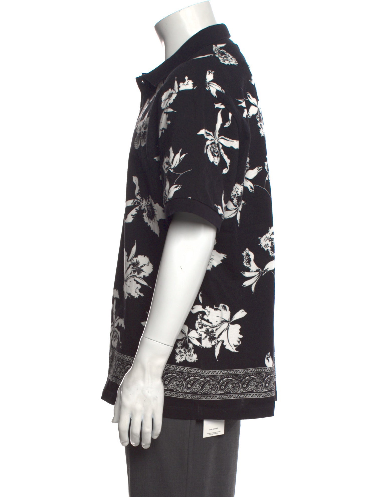 The Kooples Floral Print Collar Polo Shirt