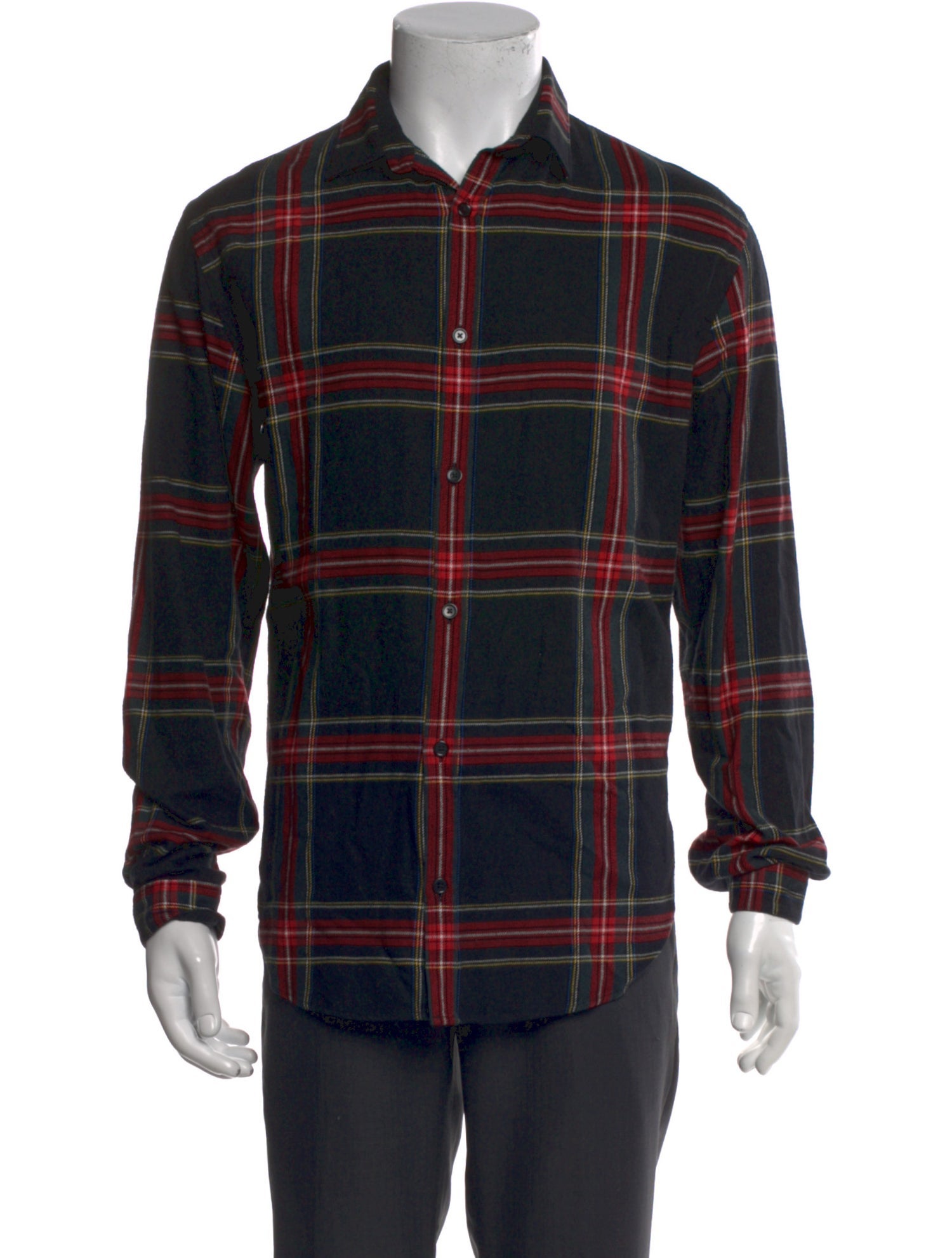 The Kooples Plaid Print Long Sleeve Shirt
