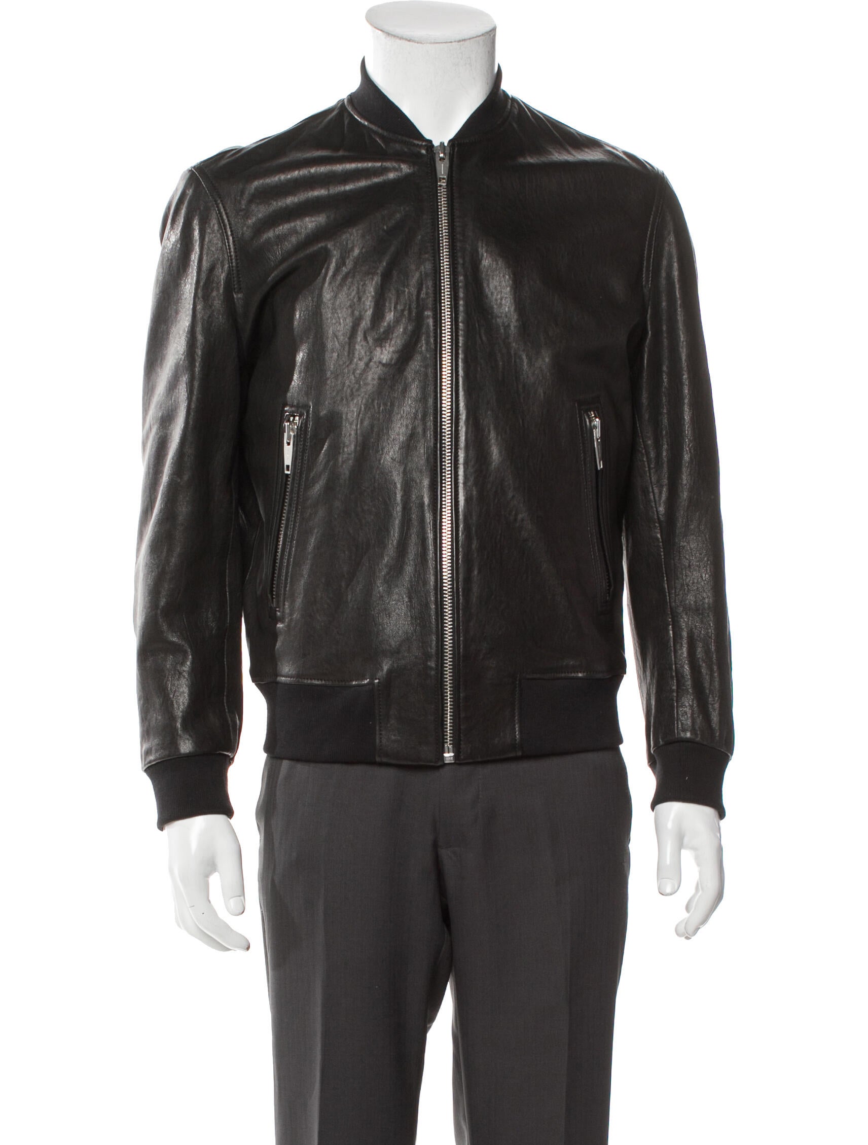 The Kooples Lambskin Bomber Jacket