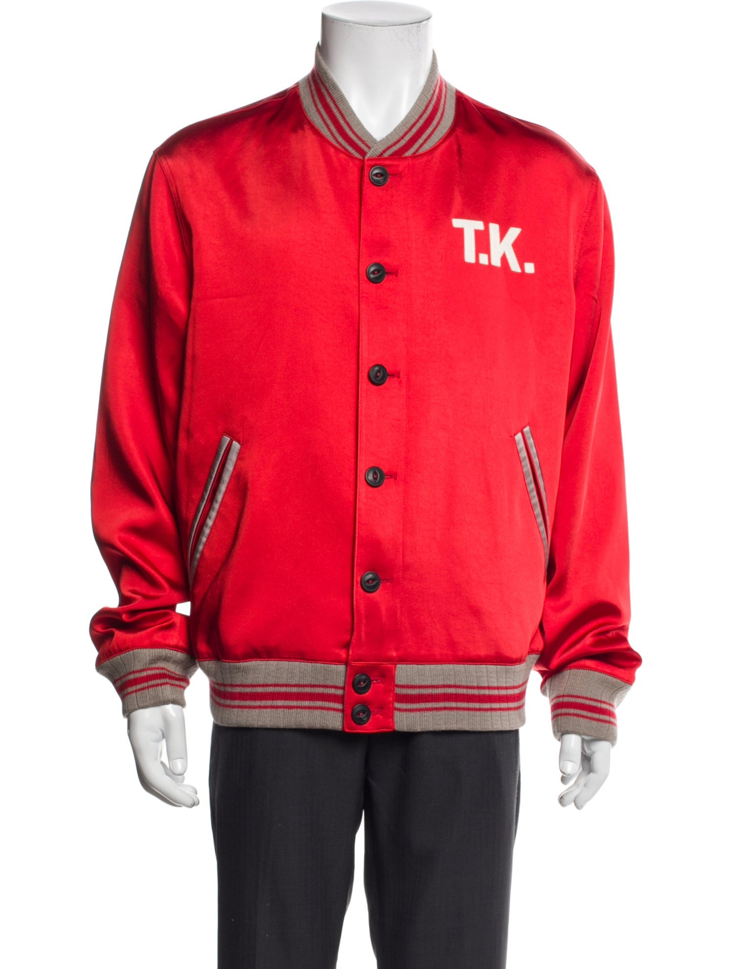 The Kooples Striped Varsity Jacket