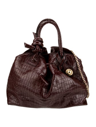 Kooreloo Embossed Leather Top Handle Bag