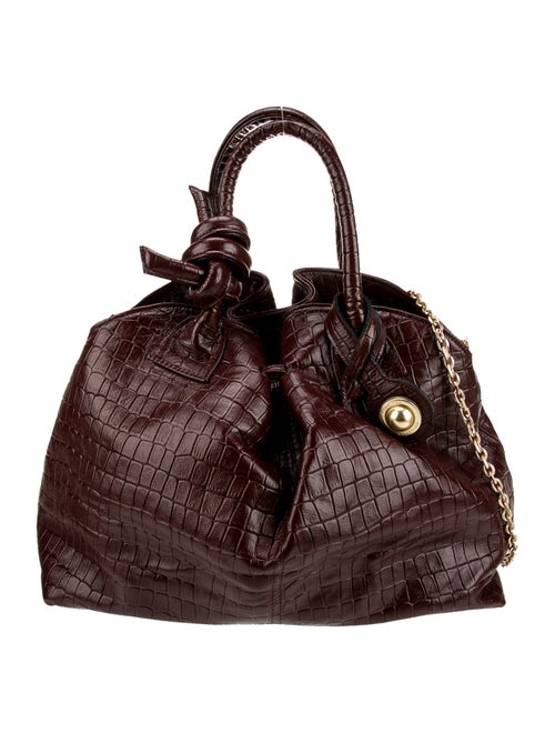 Kooreloo Embossed Leather Top Handle Bag