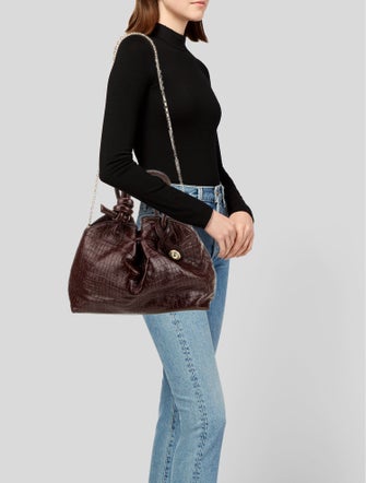 Kooreloo Embossed Leather Top Handle Bag