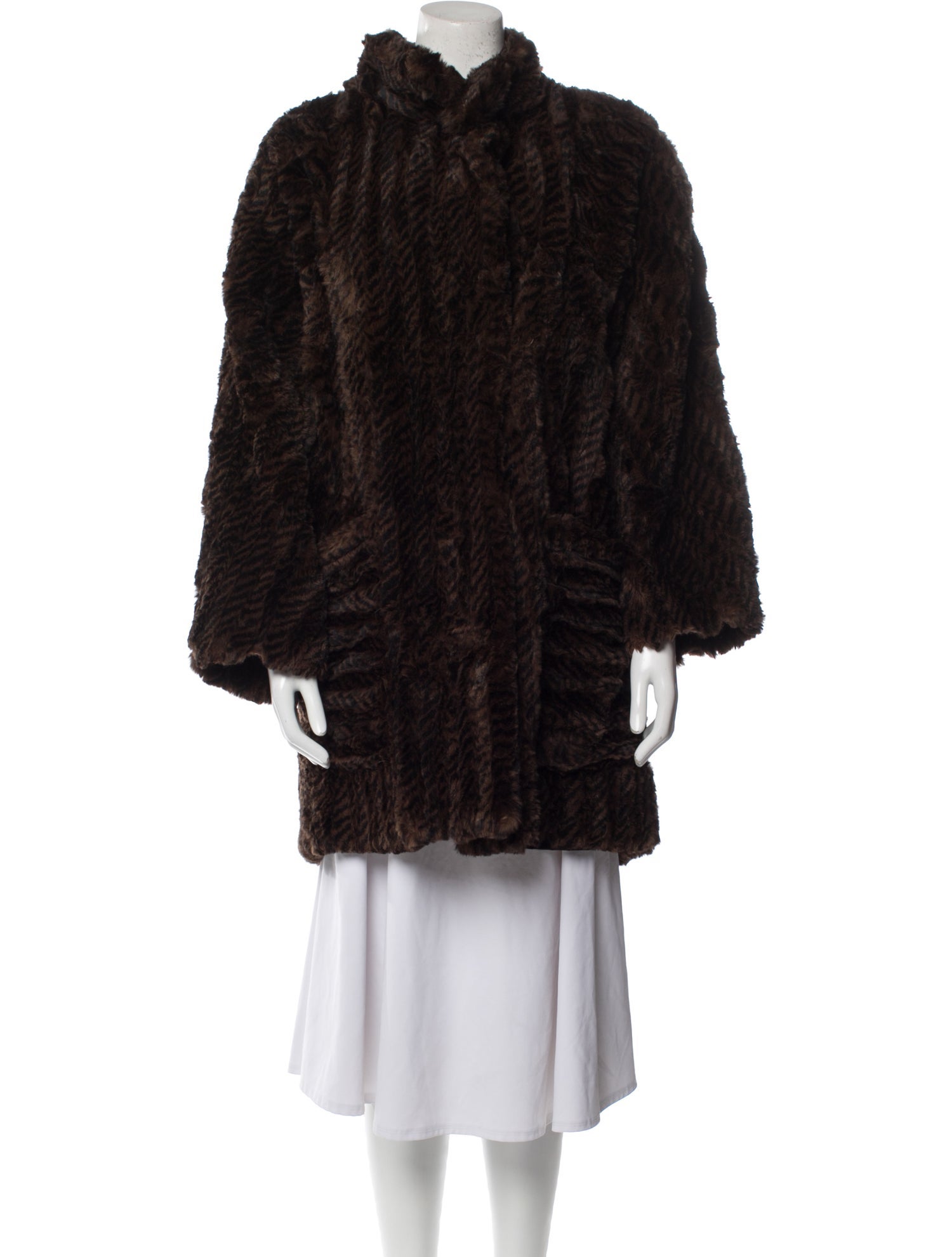 Koslow's Fur Faux Fur Coat