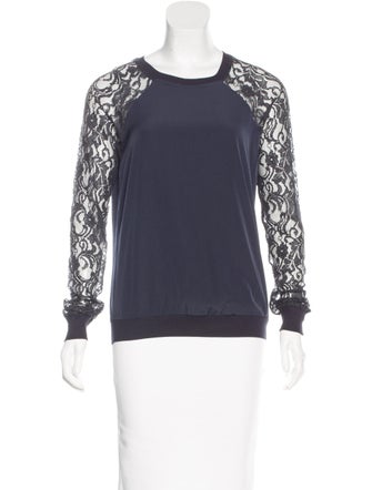 PJK Patterson J. Kincaid Selena Lace-Paneled Sweatshirt w/ Tags