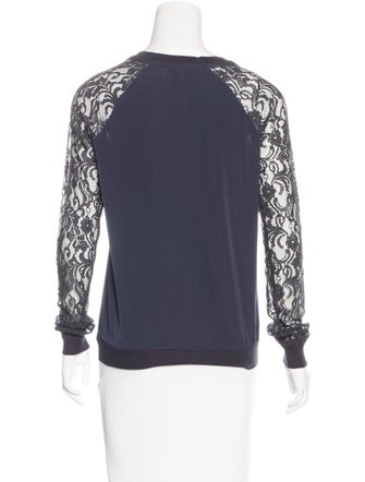 PJK Patterson J. Kincaid Selena Lace-Paneled Sweatshirt w/ Tags