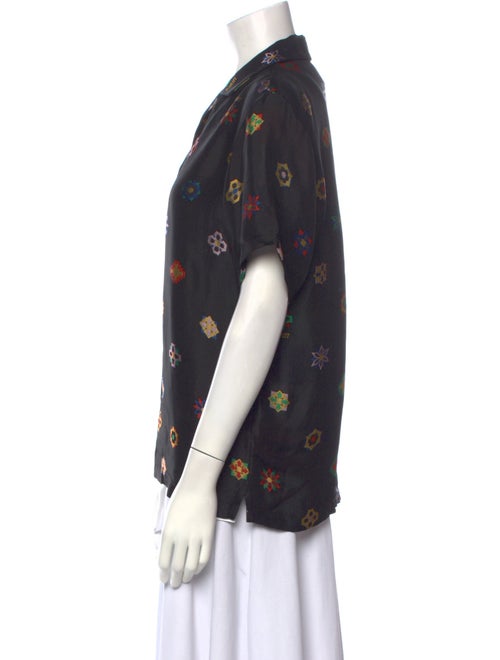 Kirin Peggy Gou Printed Short Sleeve Button-Up Top