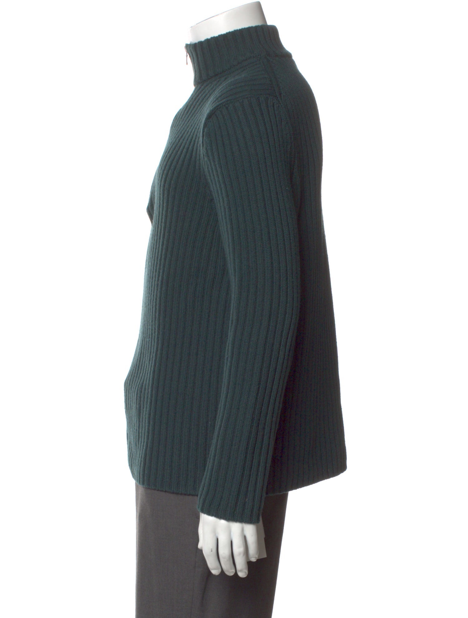 Sunspel Merino Wool Mock Neck Cardigan
