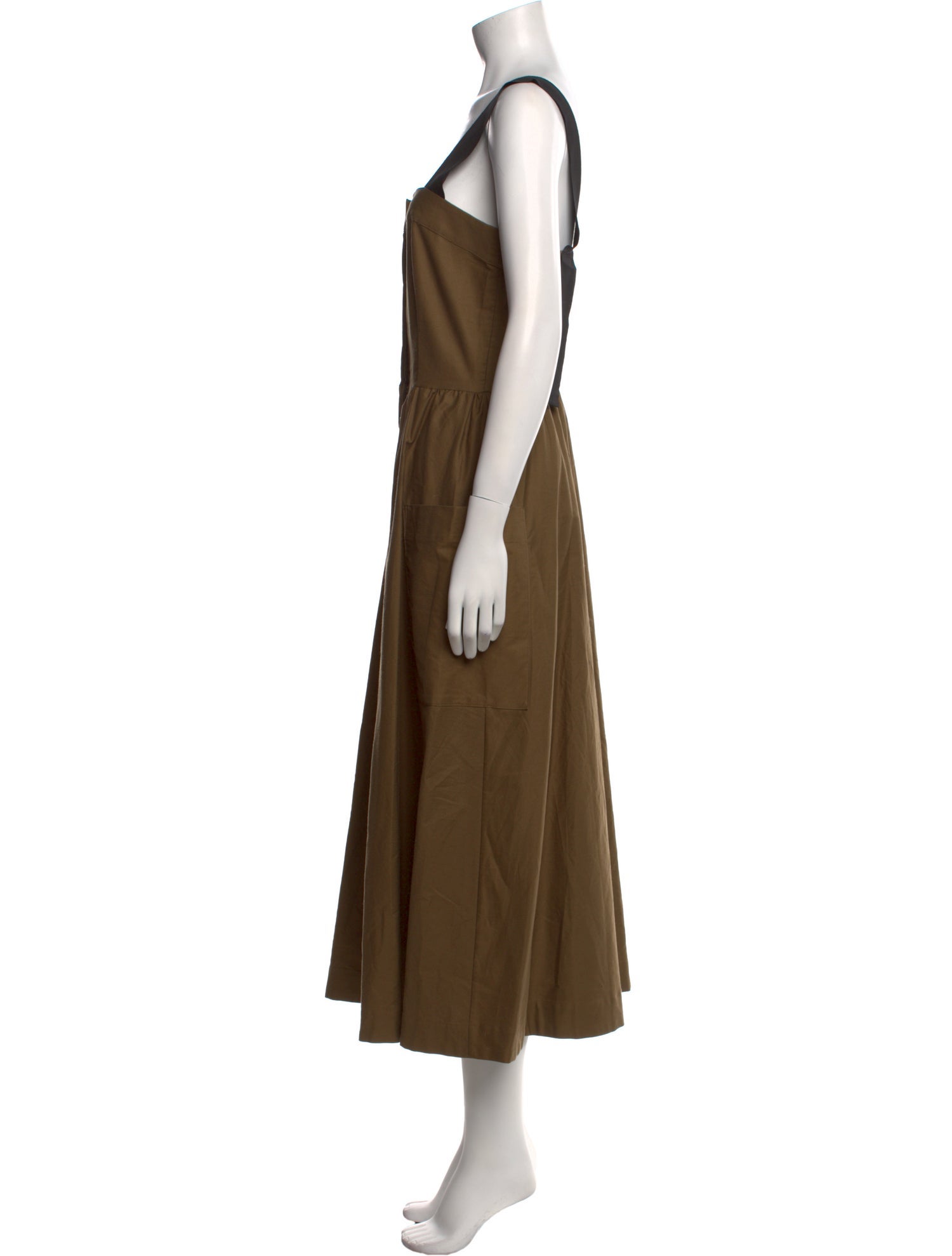 Kamperett Square Neckline Long Dress