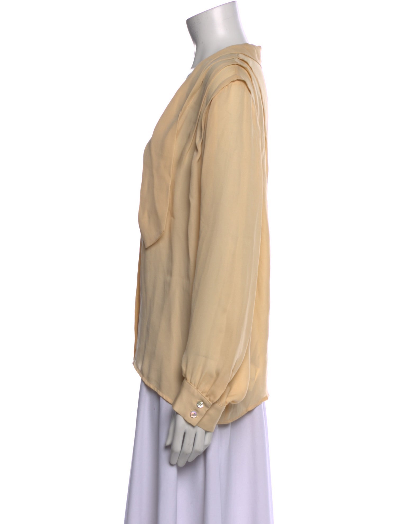 Kamperett Silk V-Neck Blouse