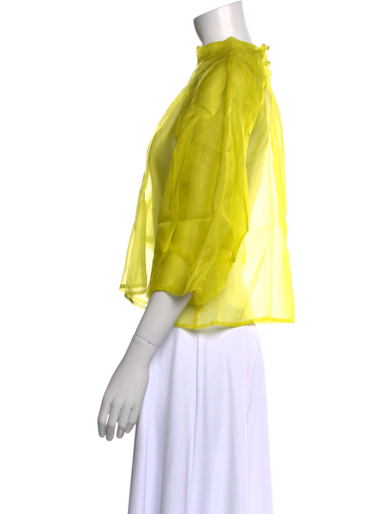 Kamperett Silk Mock Neck Crop Top