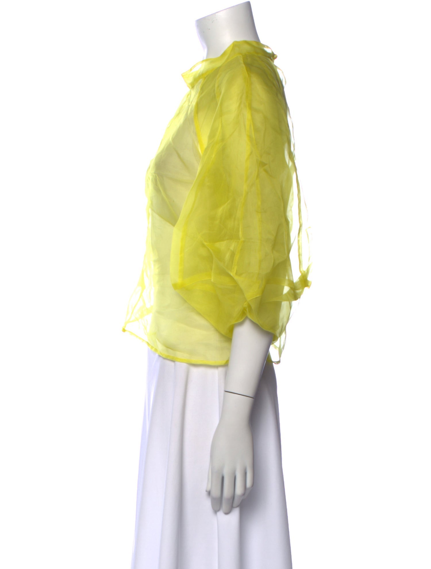 Kamperett Silk Mock Neck Crop Top