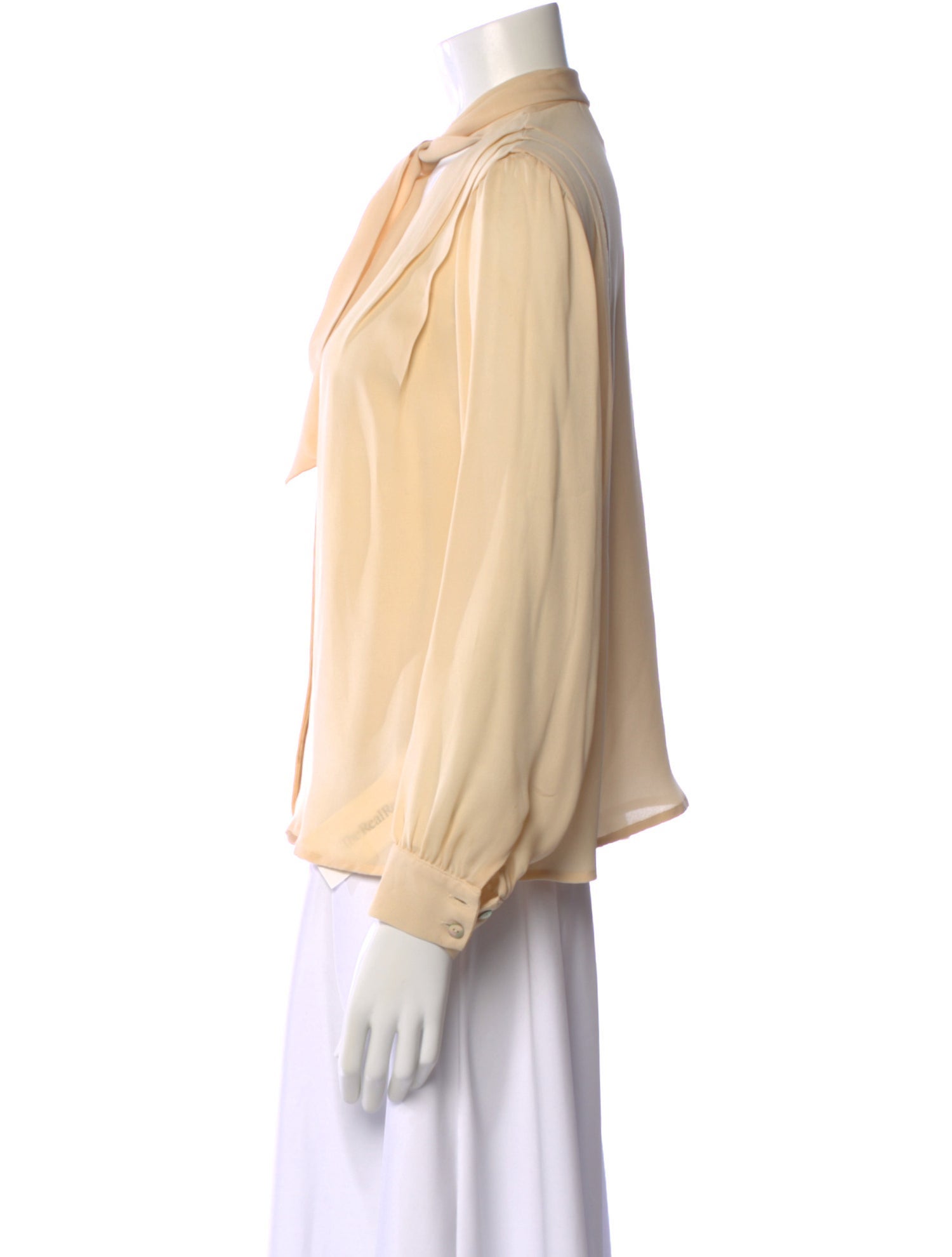 Kamperett Silk Tie Neck Blouse