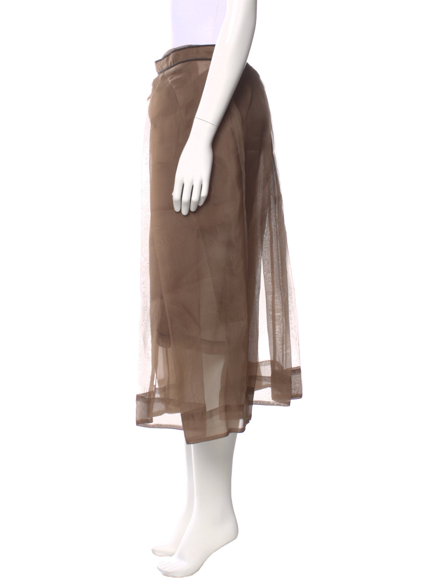 Kamperett Silk Midi Length Skirt