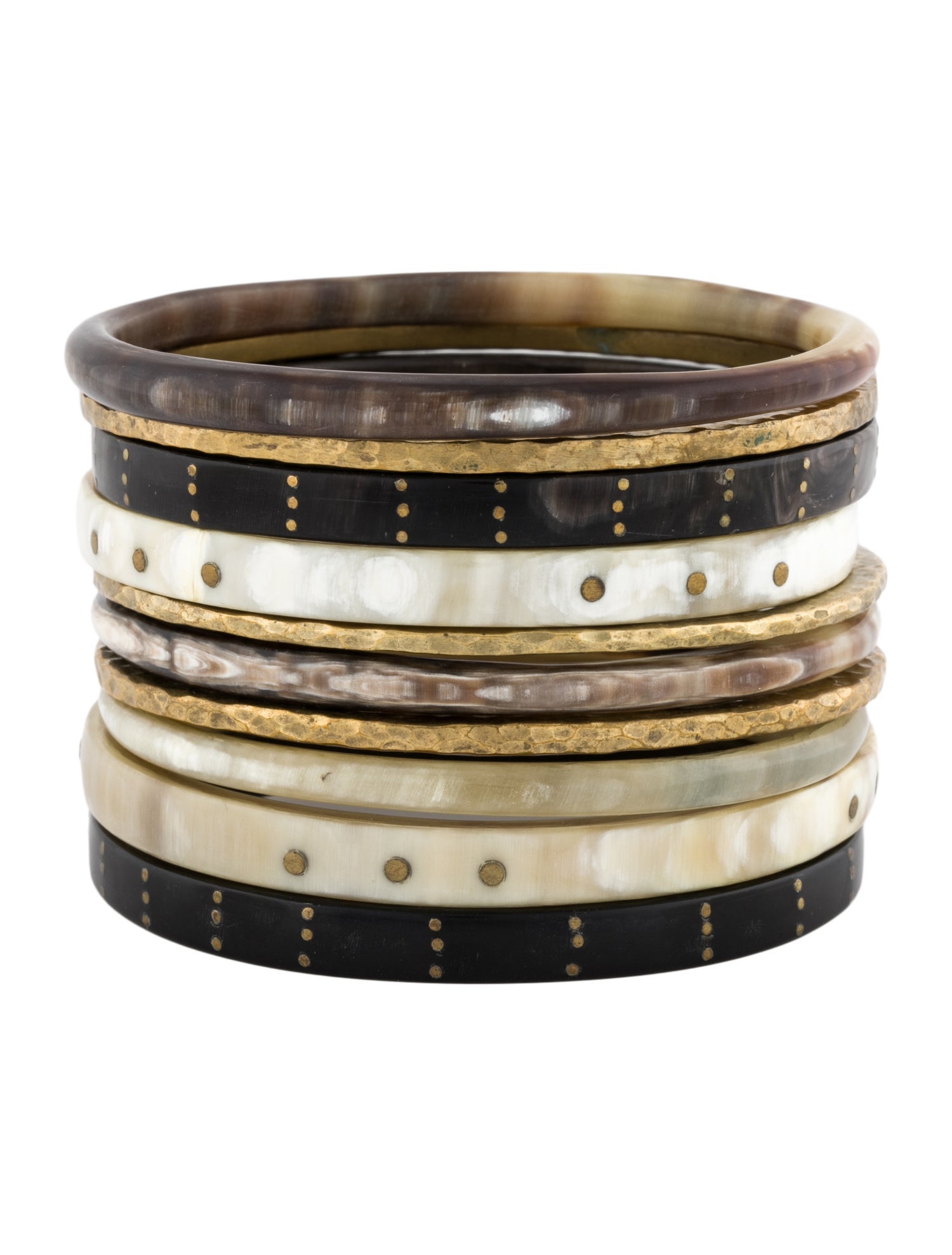 Ashley Pittman Horn Bangle Bracelet Set