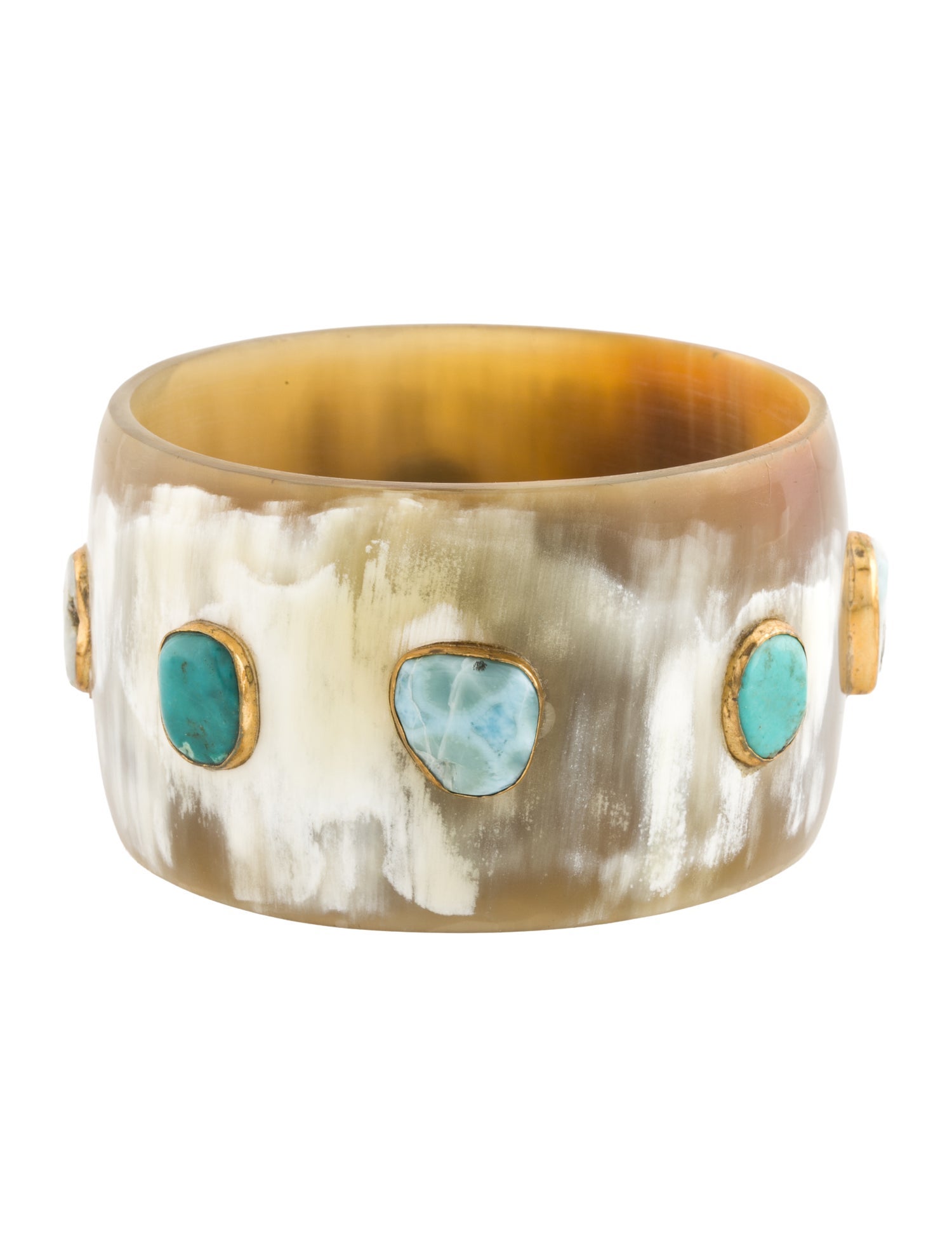 Ashley Pittman Horn & Stone Bangle Bracelet