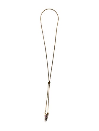 Ashley Pittman Horn, Coral, Multistone Upendo Lariat Necklace
