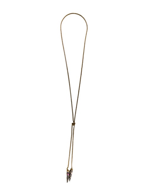 Ashley Pittman Horn, Coral, Multistone Upendo Lariat Necklace