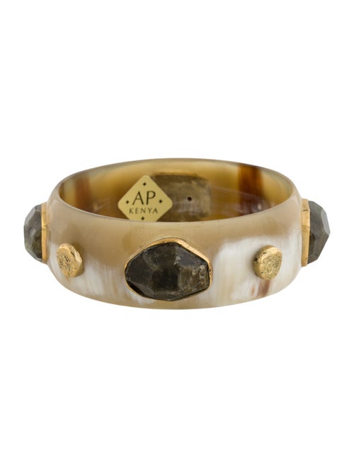 Ashley Pittman Horn & Stone Bangle Bracelet