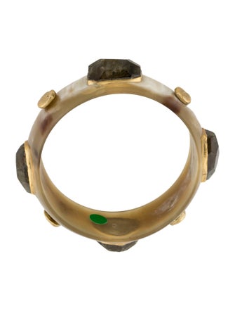 Ashley Pittman Horn & Stone Bangle Bracelet