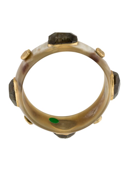 Ashley Pittman Horn & Stone Bangle Bracelet