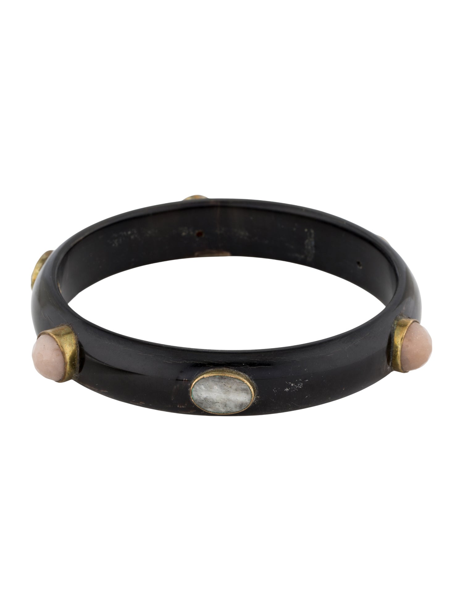 Ashley Pittman Horn & Stone Bangle Bracelet