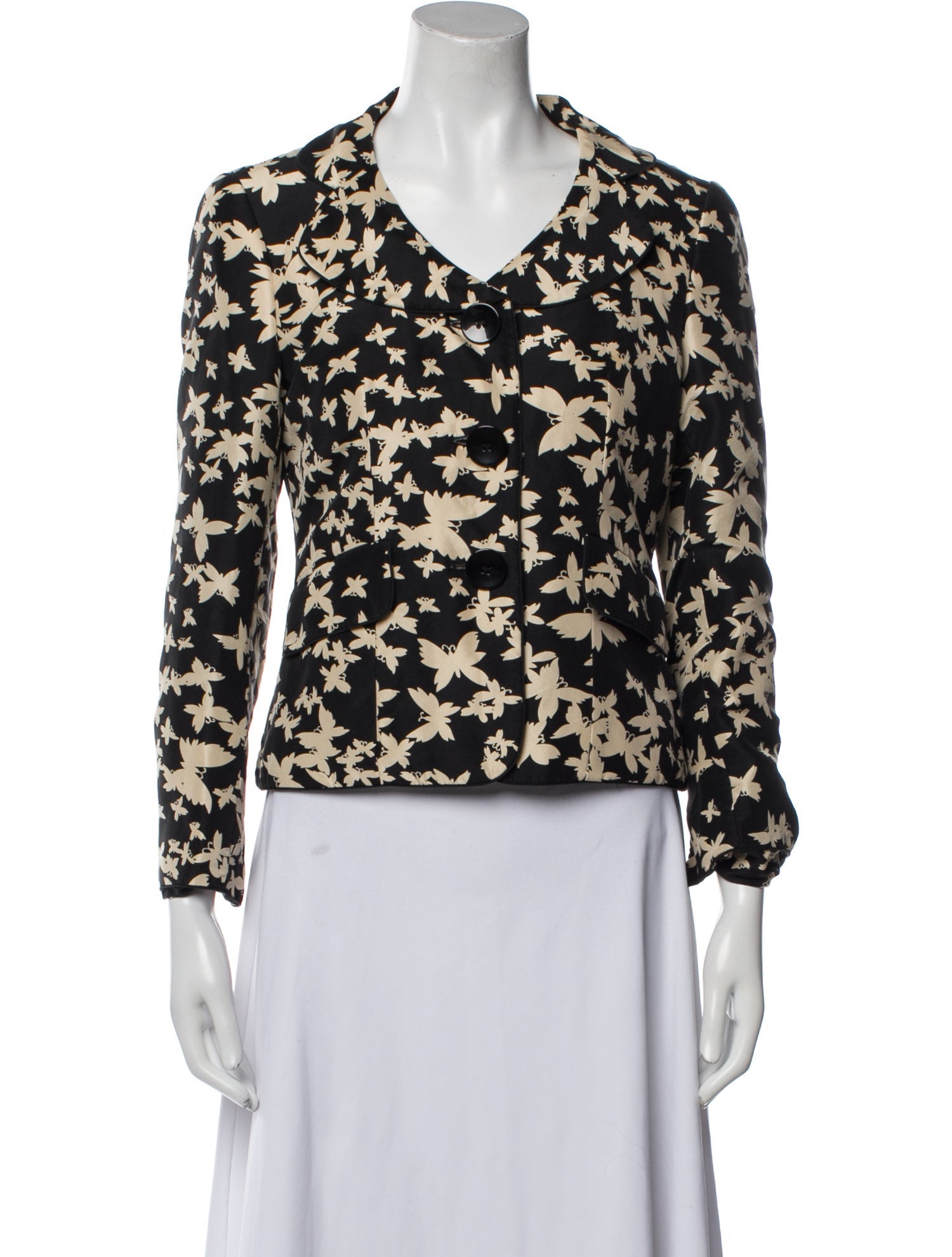 Kasper Silk Printed Jacket