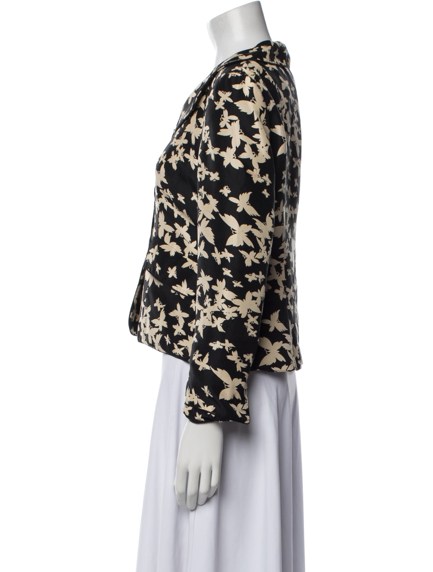 Kasper Silk Printed Jacket
