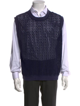 Kardo Printed Scoop Neck Sweater Vest