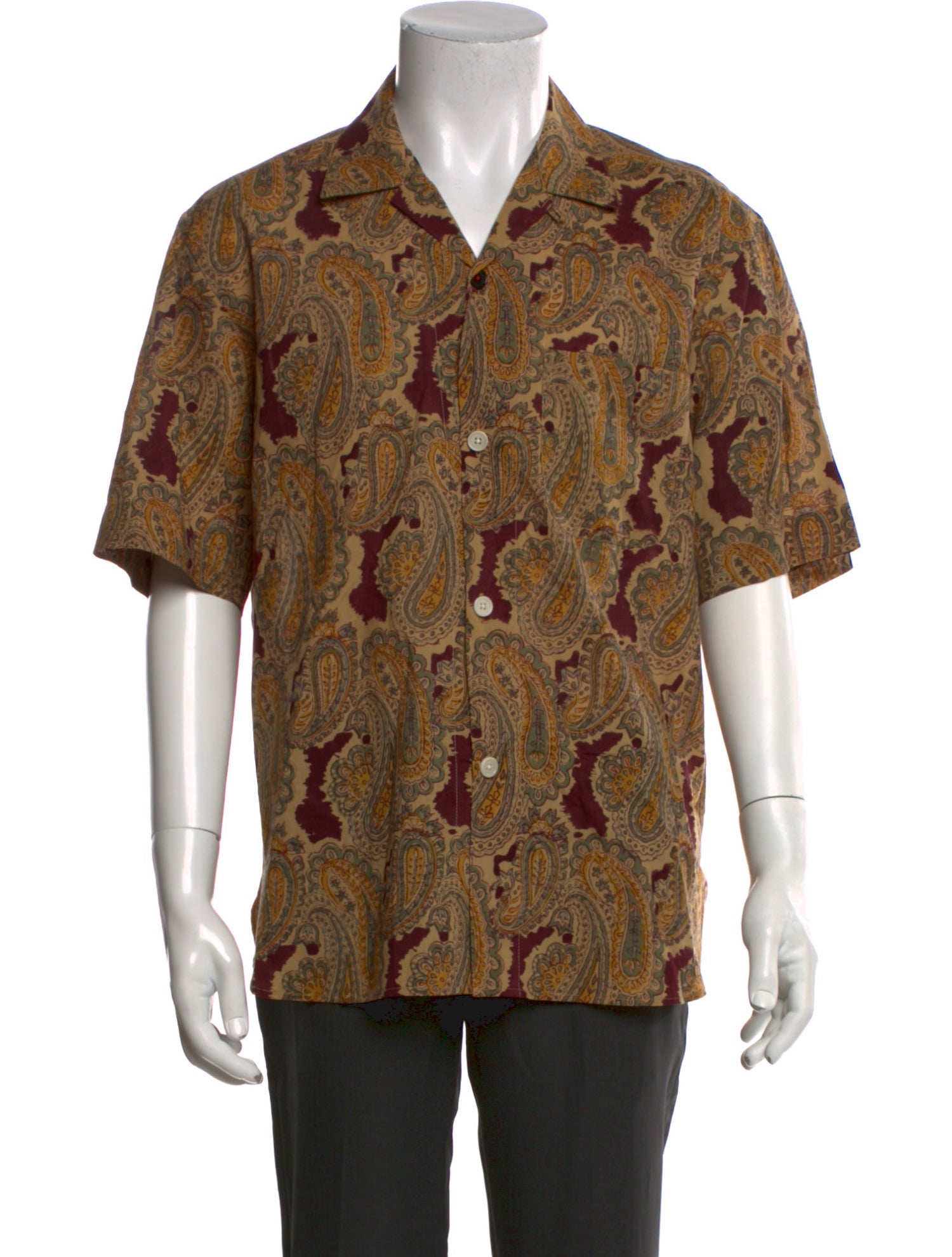 Kardo Paisley Print Short Sleeve Shirt w/ Tags