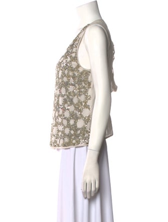 Peachoo+Krejberg Polka Dot Print Scoop Neck Top