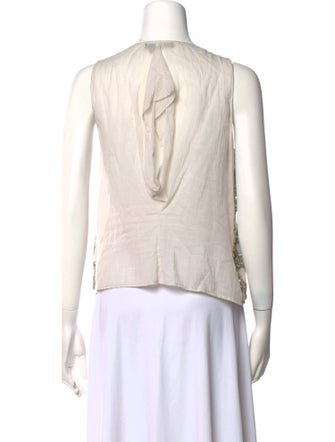 Peachoo+Krejberg Polka Dot Print Scoop Neck Top