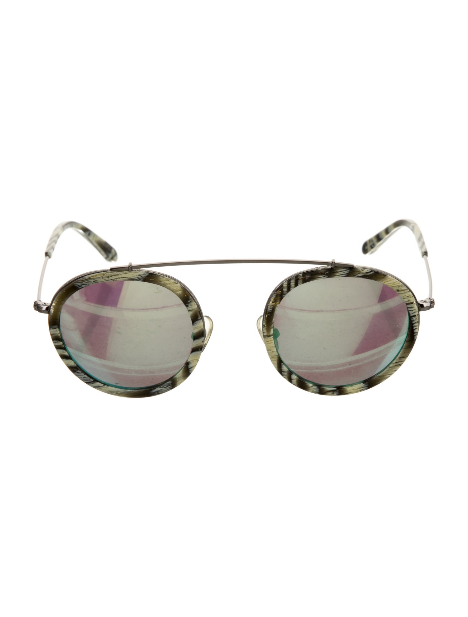 Krewe Round Mirrored Sunglasses