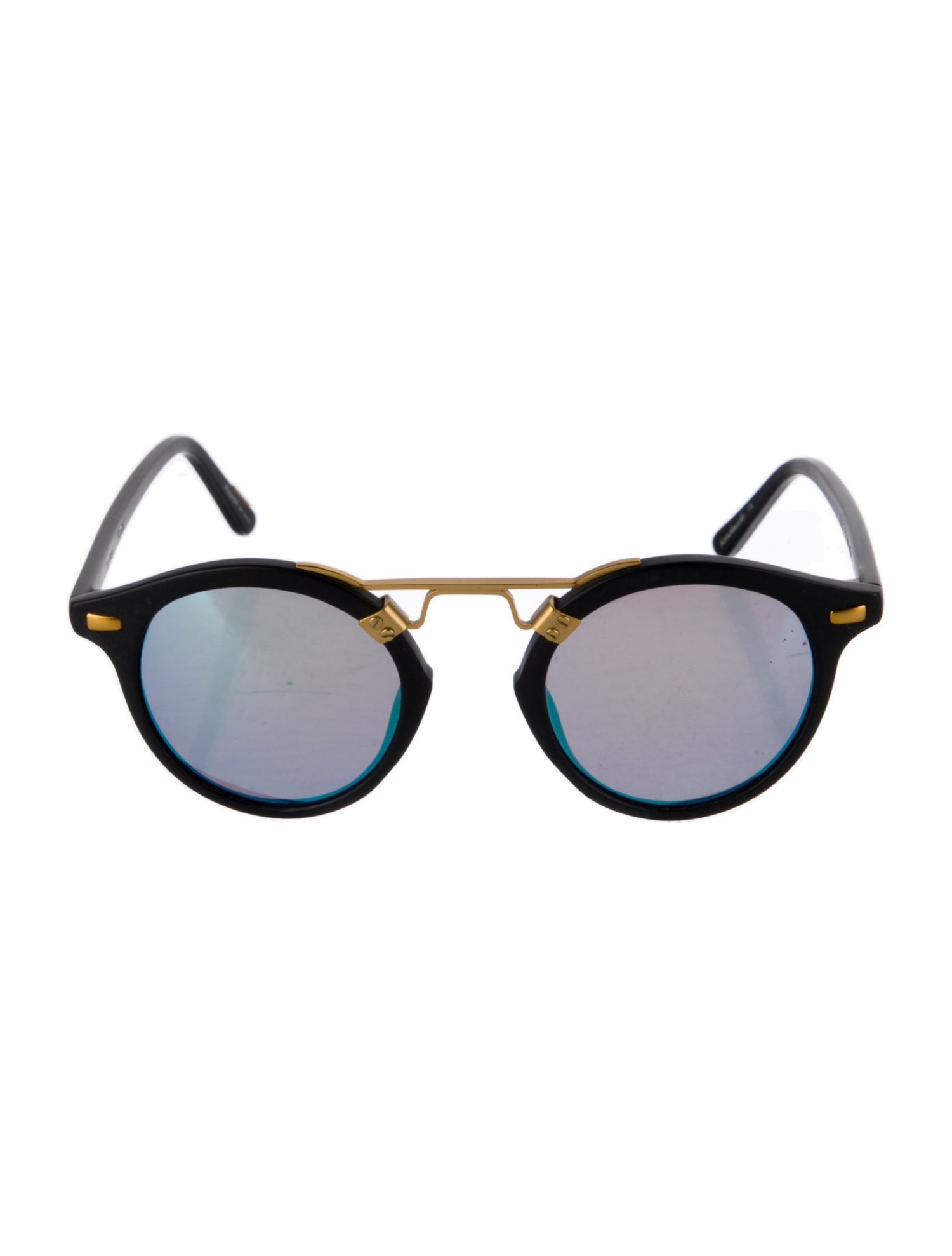 Krewe Round Mirrored Sunglasses