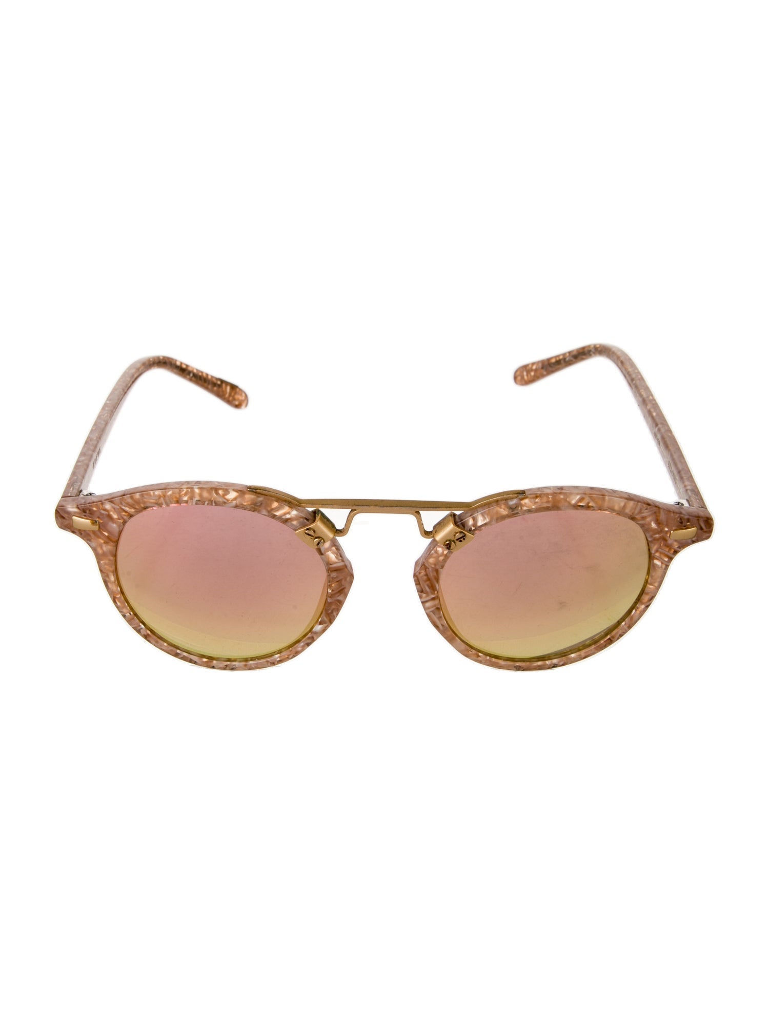 Krewe Round Mirrored Sunglasses