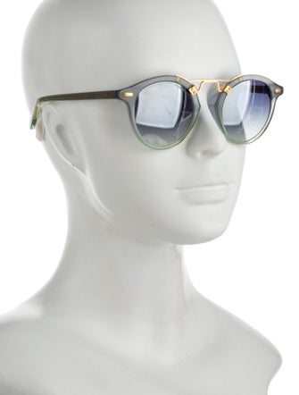 Krewe Round Mirrored Sunglasses
