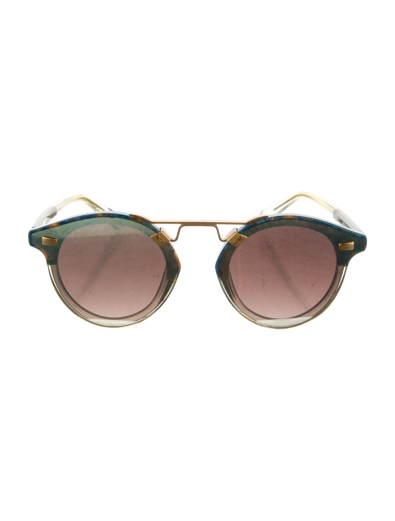Krewe Round Tinted Sunglasses