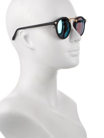 Krewe Wayfarer Mirrored Sunglasses