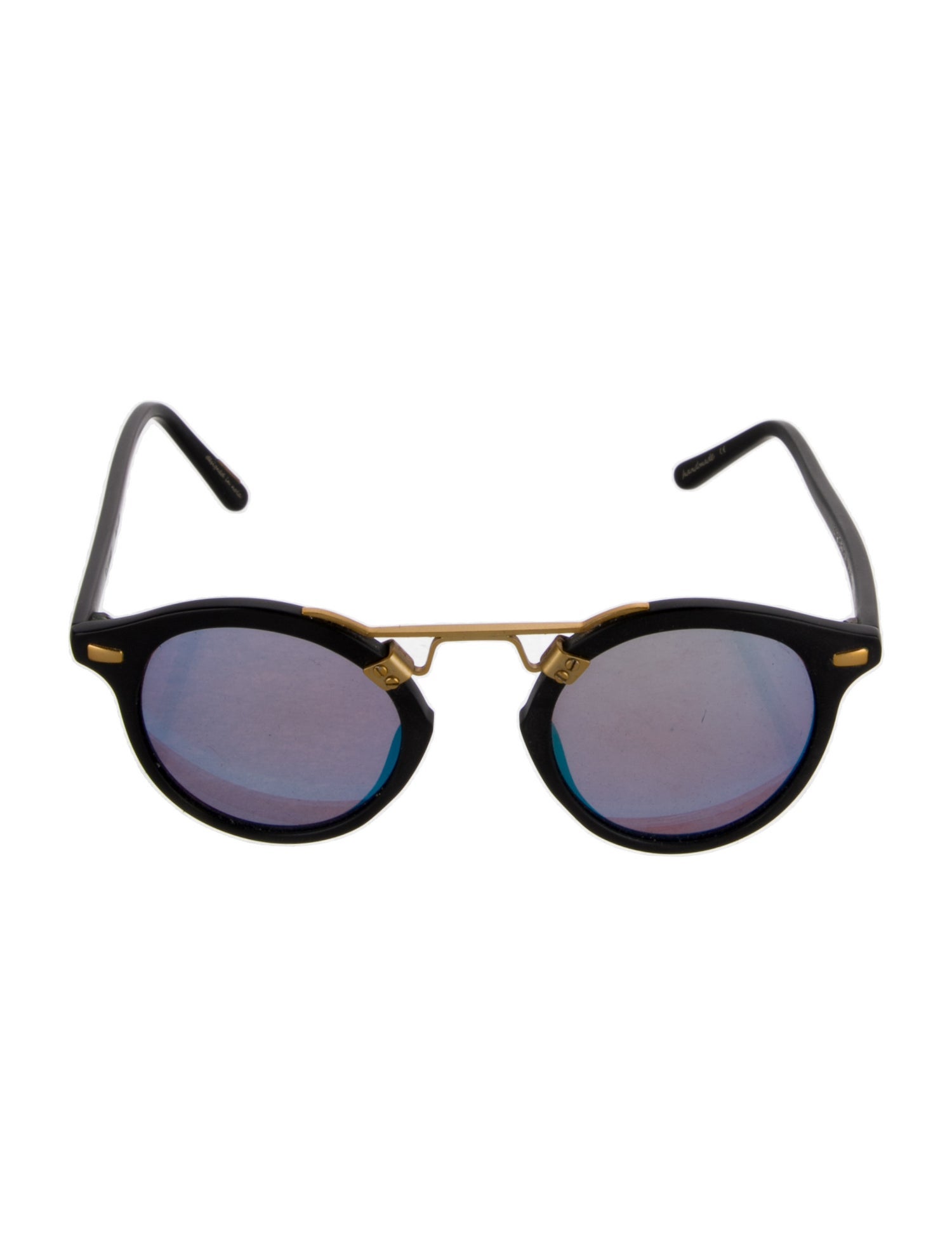 Krewe Round Mirrored Sunglasses