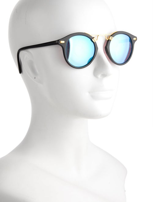 Krewe Round Mirrored Sunglasses