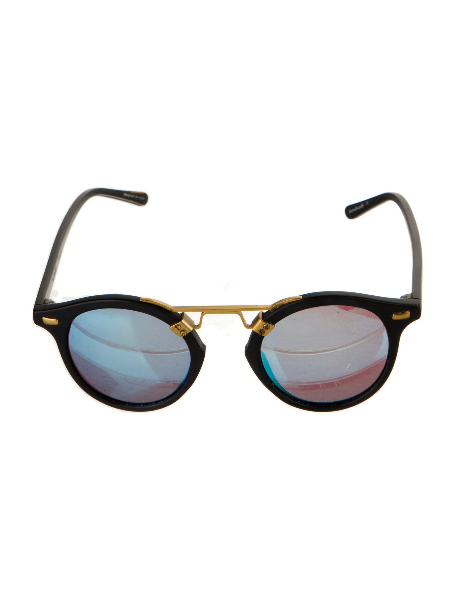 Krewe Round Mirrored Sunglasses
