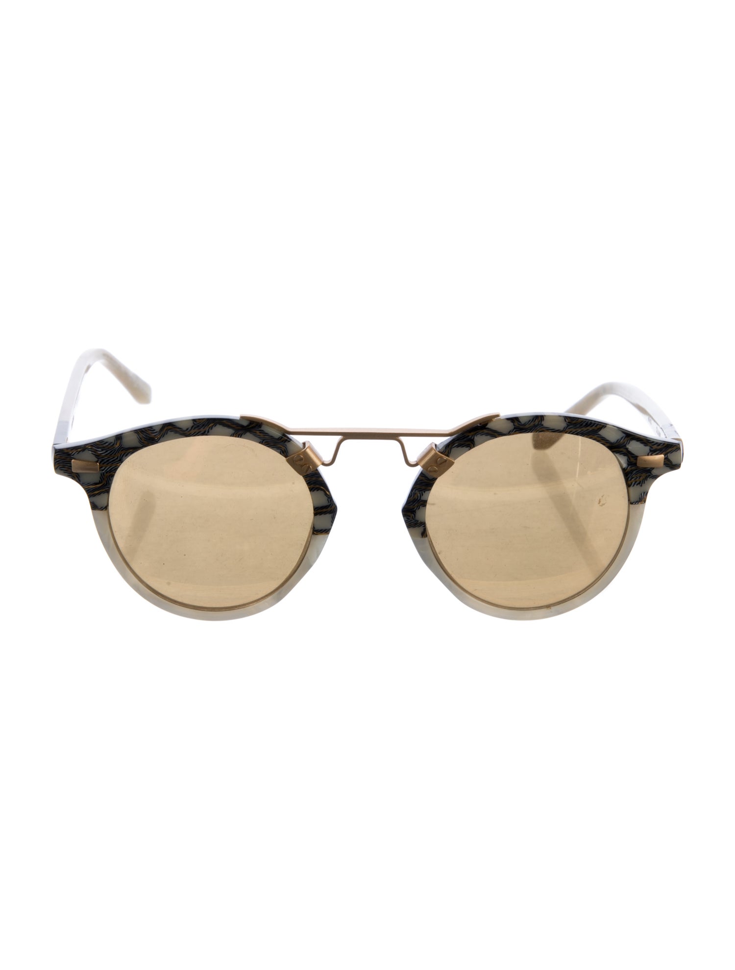 Krewe Round Mirrored Sunglasses