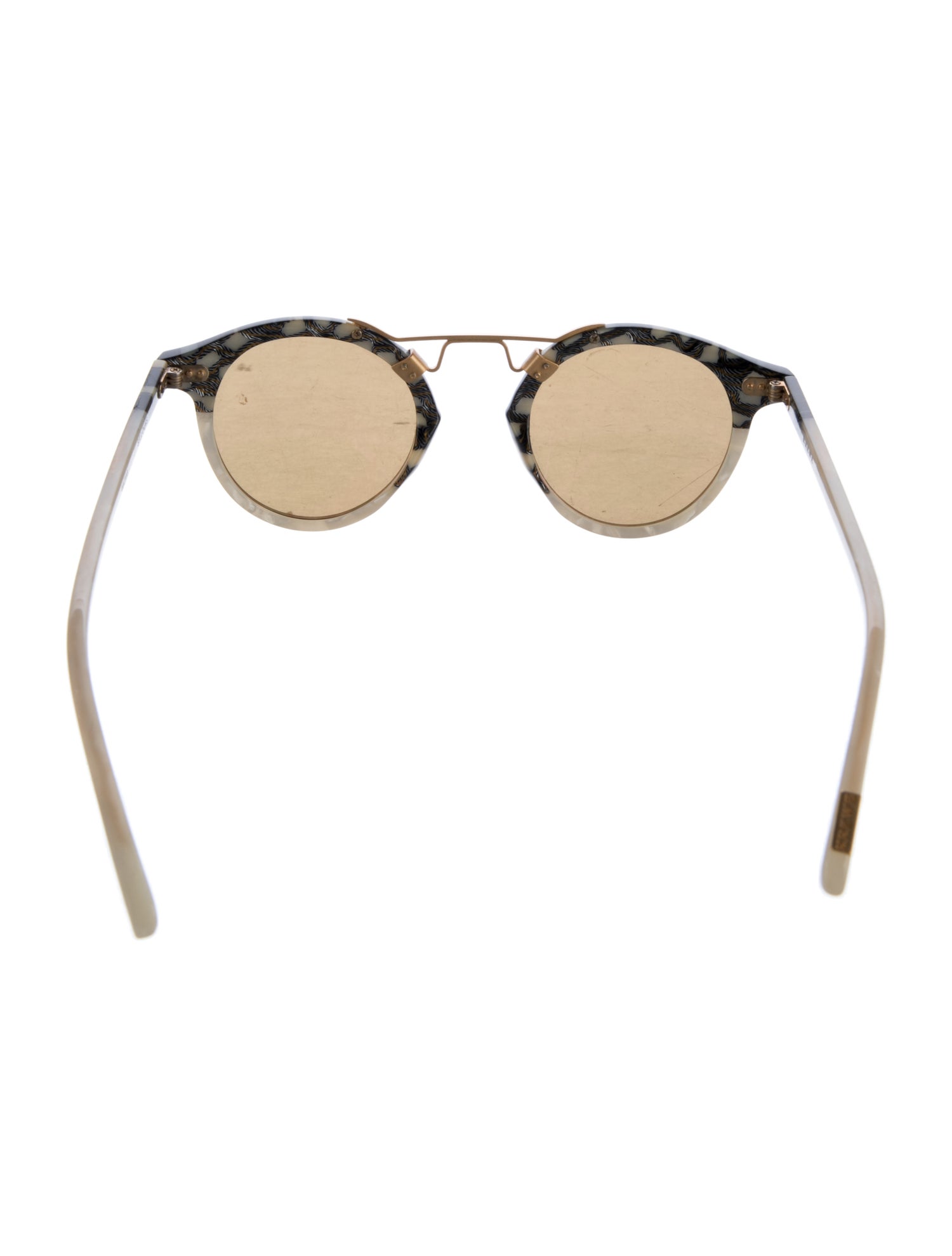 Krewe Round Mirrored Sunglasses