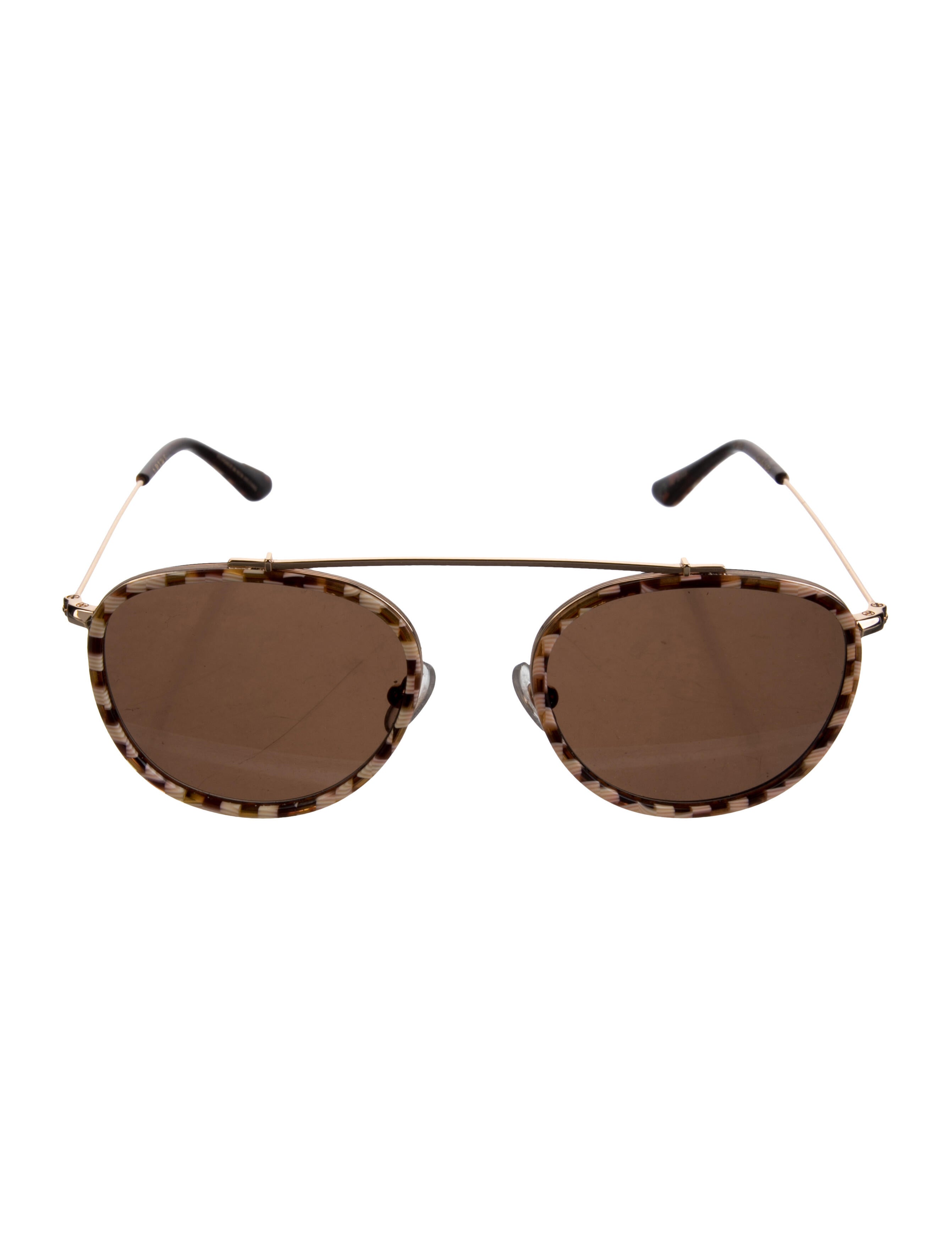 Krewe Aviator Mirrored Sunglasses