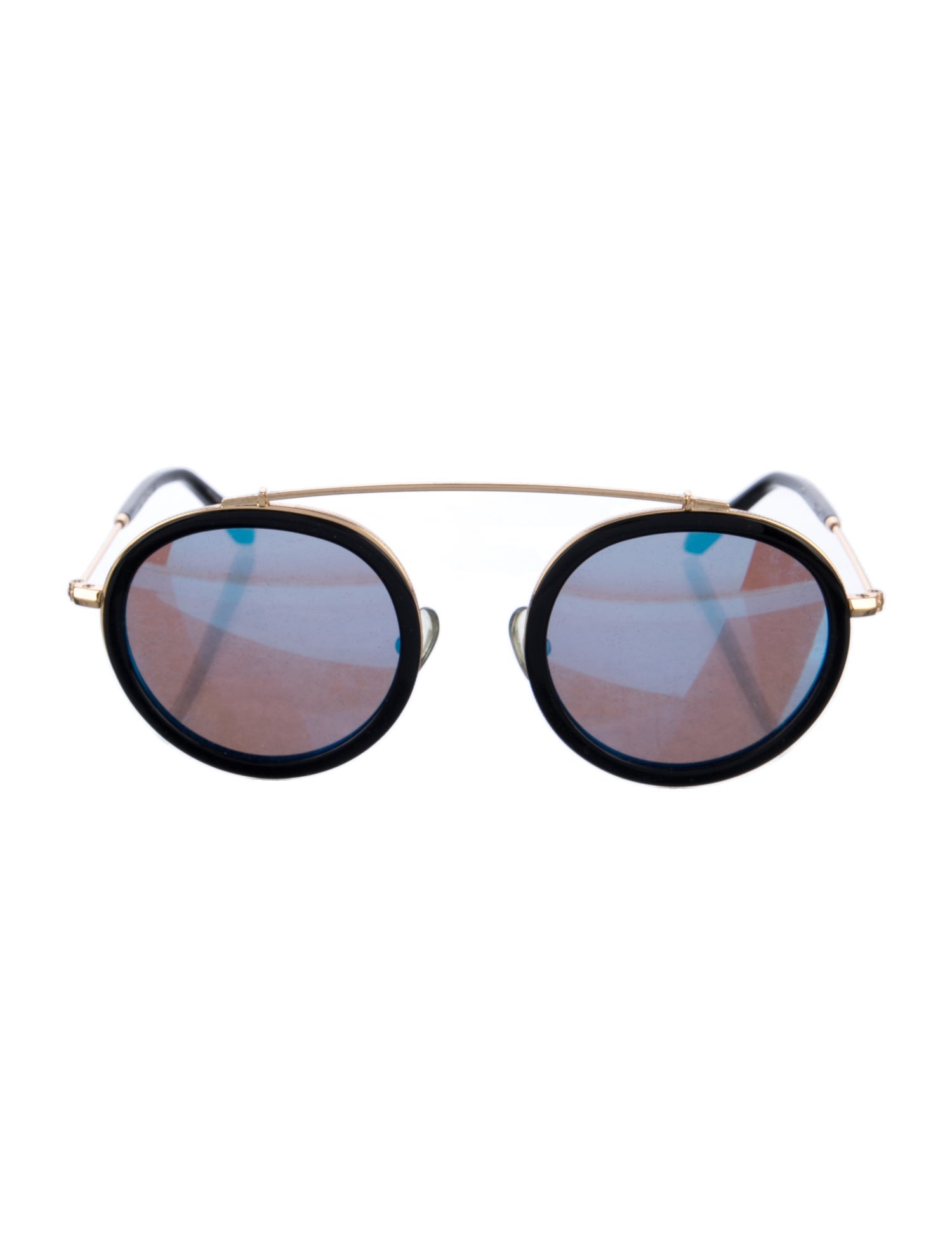 Krewe Round Mirrored Sunglasses