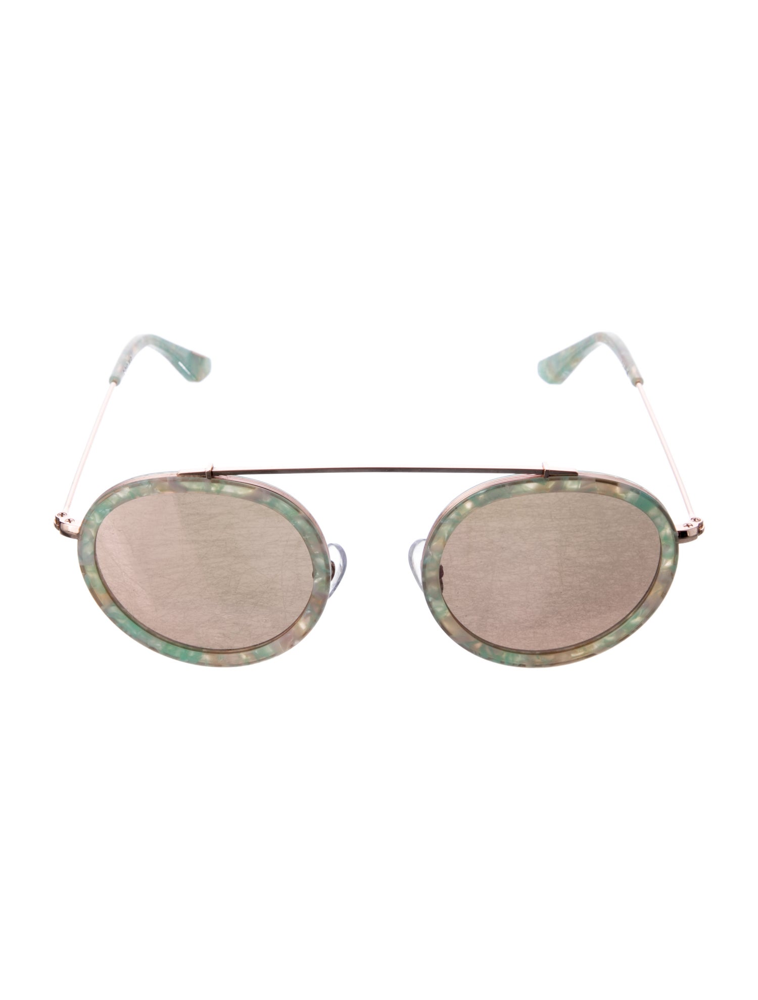 Krewe Round Mirrored Sunglasses