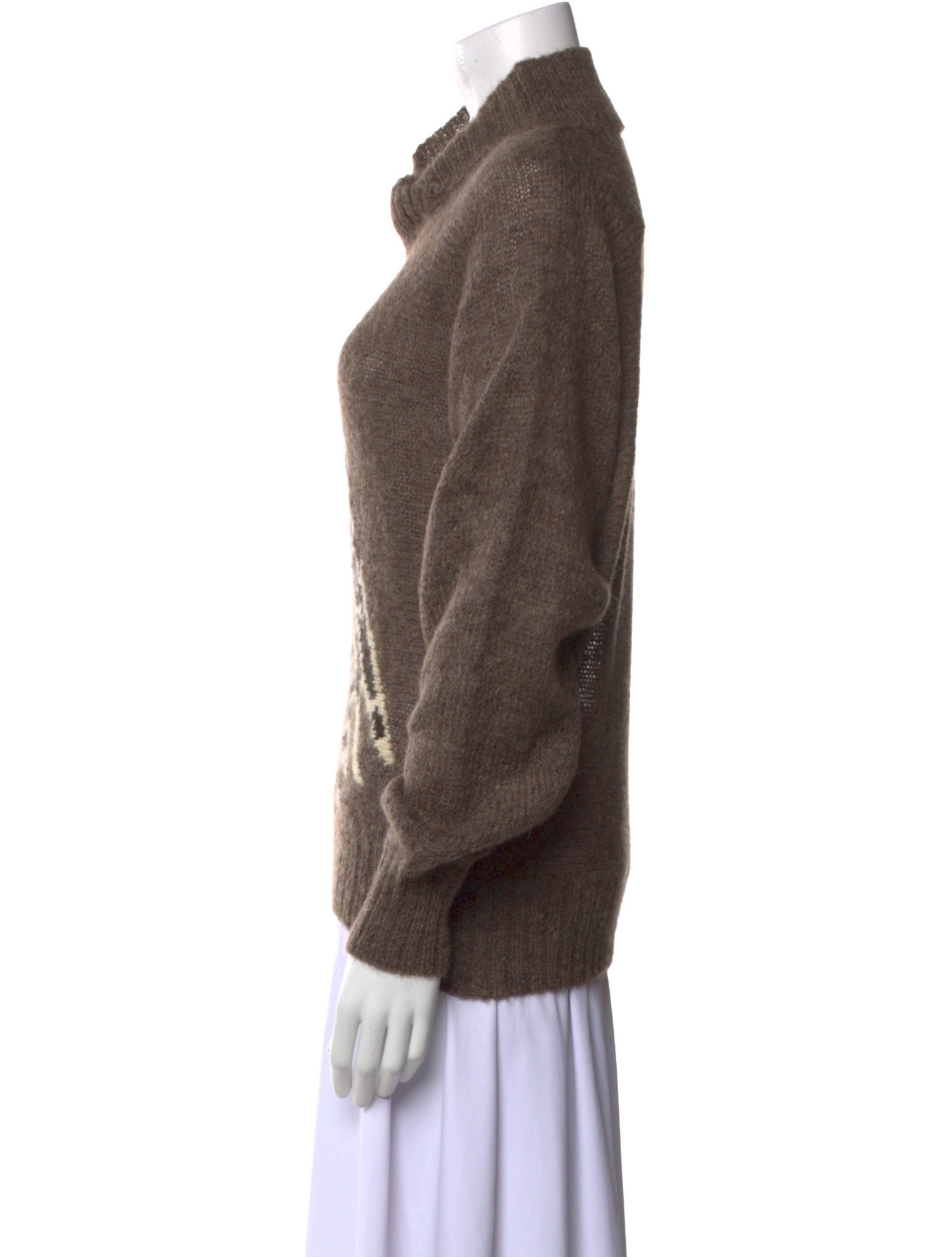 Krizia Maglia Mohair Printed Sweater