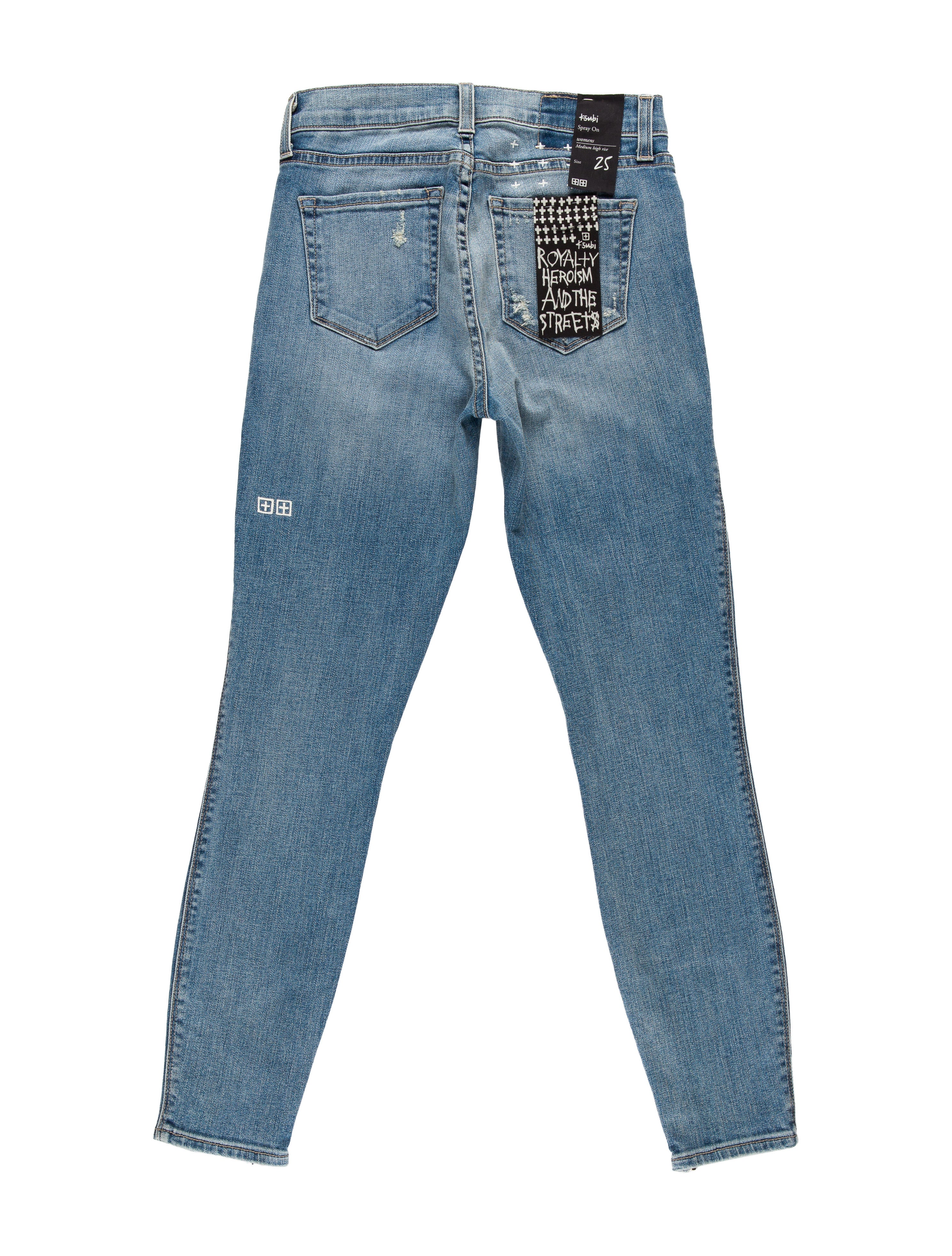 Ksubi Distressed SkinnyLeg Jeans w/ Tags Blue, 9" Rise Pants