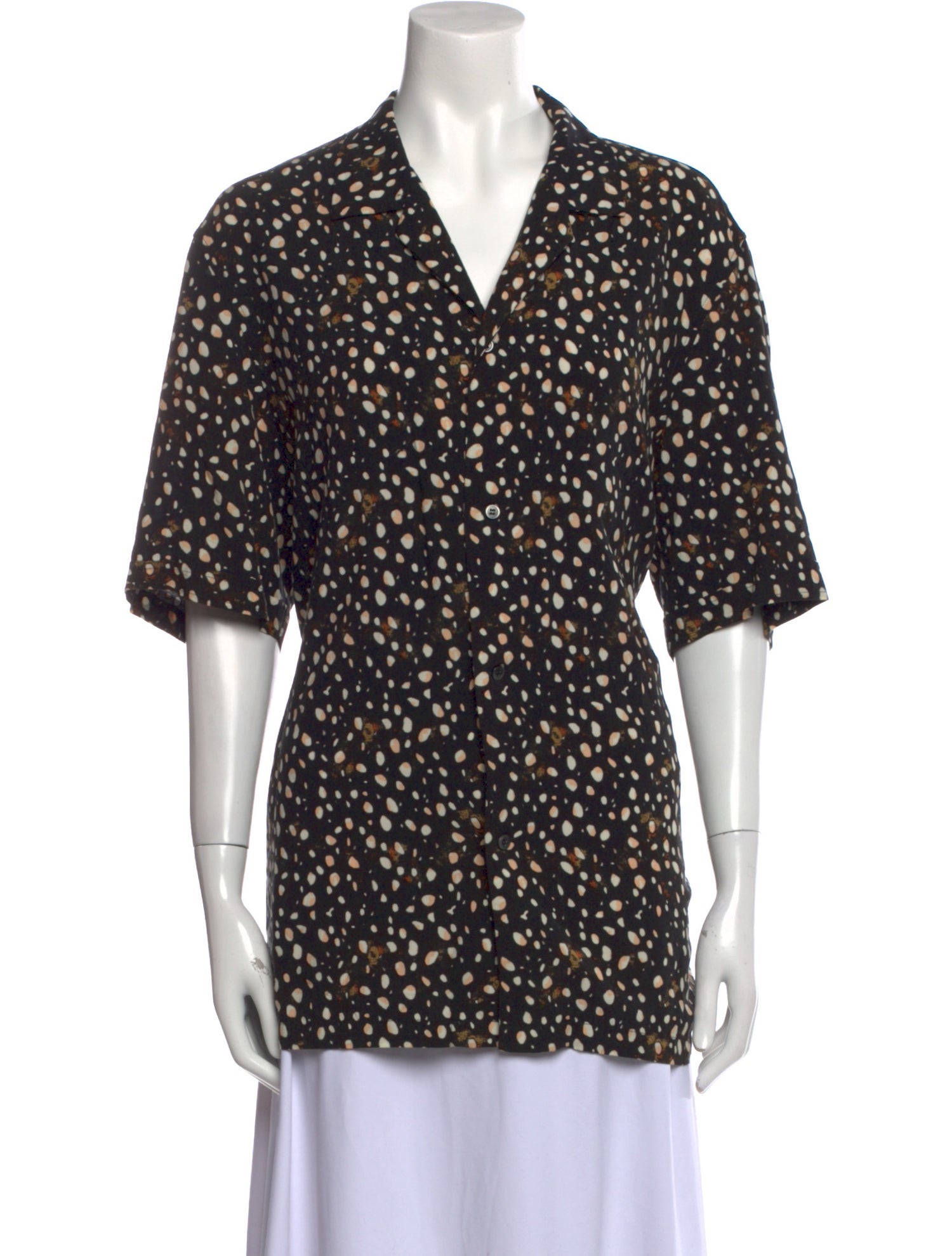 Ksubi Printed Short Sleeve Button-Up Top