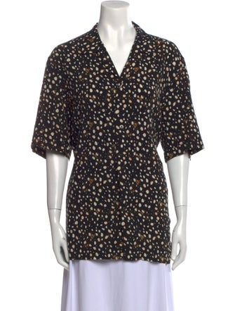 Ksubi Printed Short Sleeve Button-Up Top